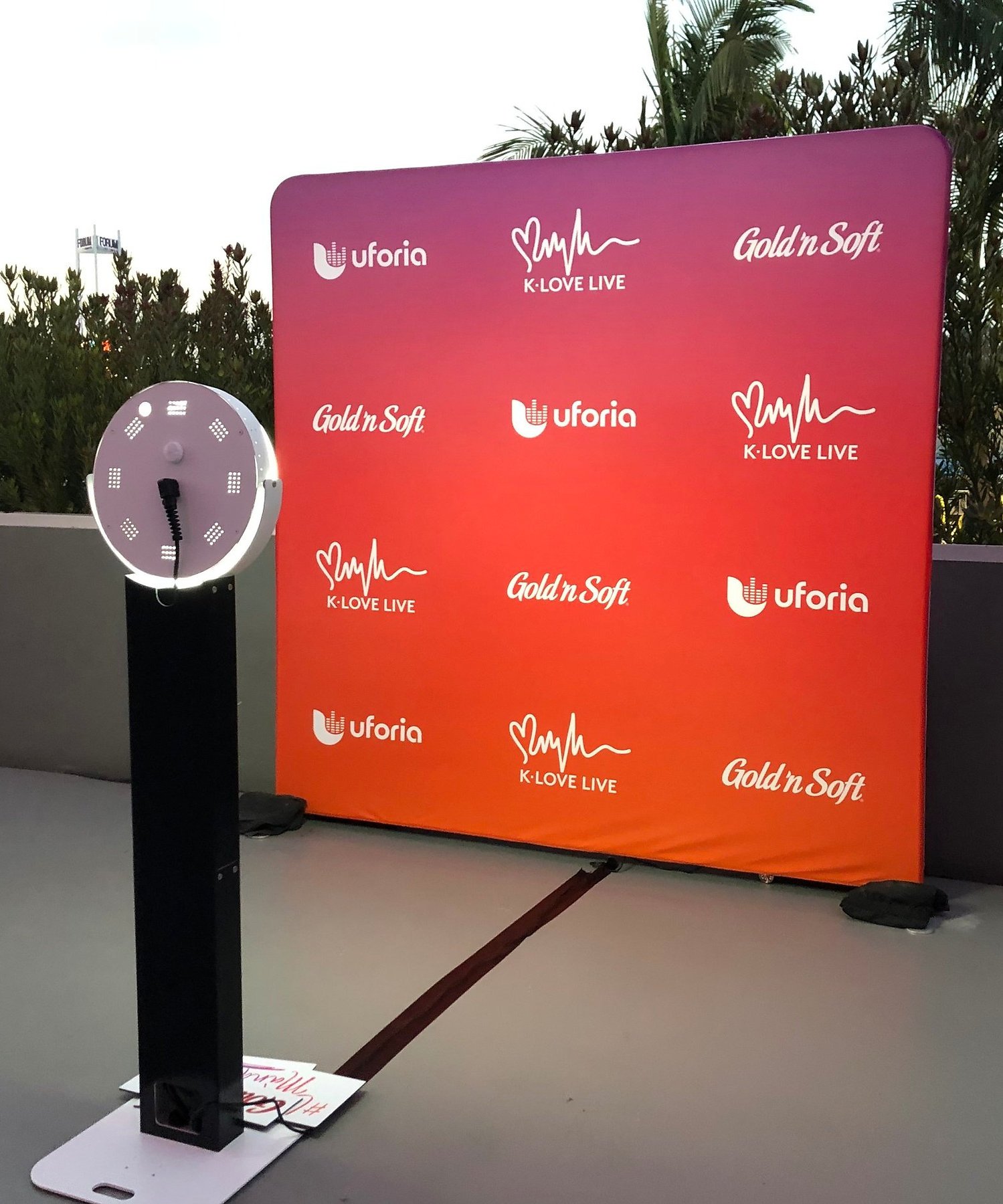 Digital Booth and branded backdrop